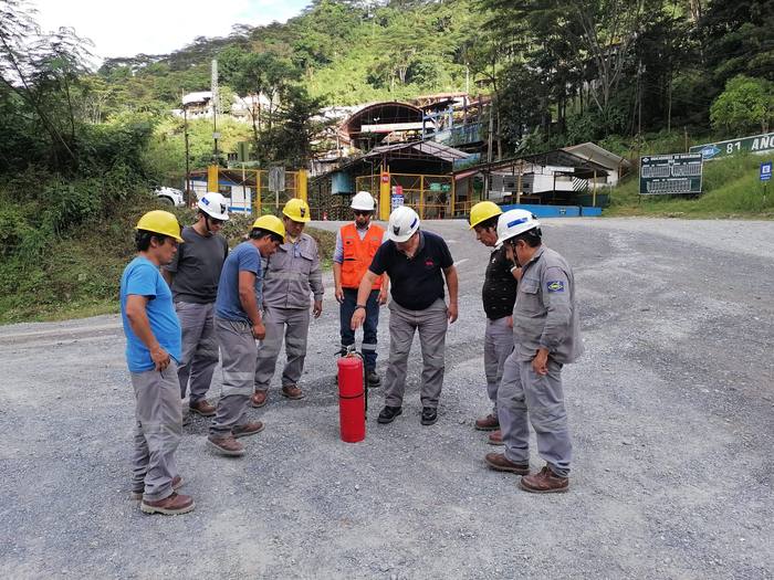 Capacitación extintores mina