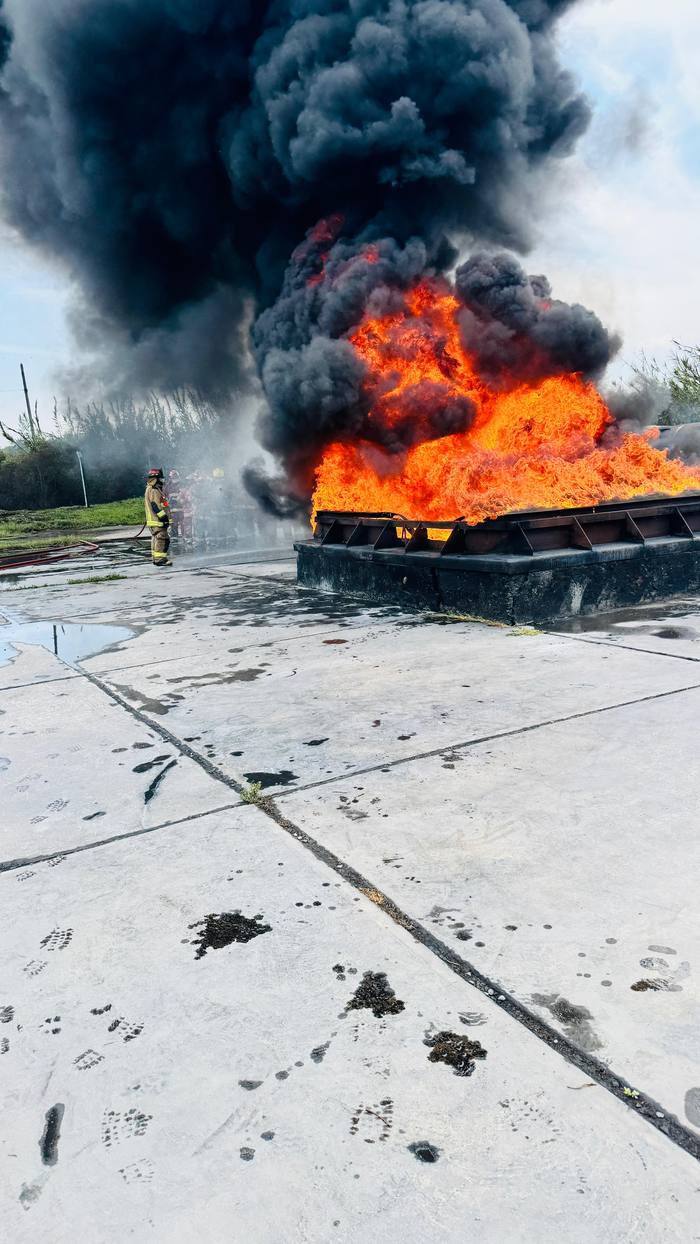 Incendio real - entrenamiento
